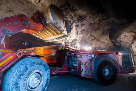 Gold mining underground Stock Photos