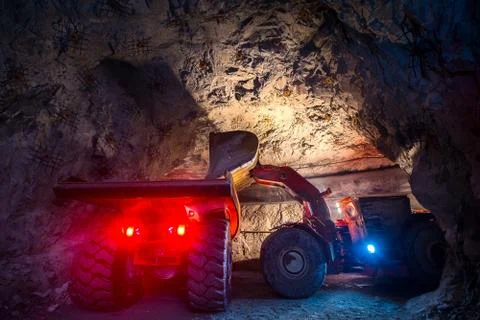 Gold mining underground Stock Photos