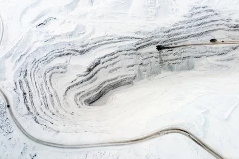 Gold mining in the winter Stock Photos