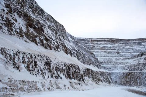 Gold mining in the winter Stock Photos