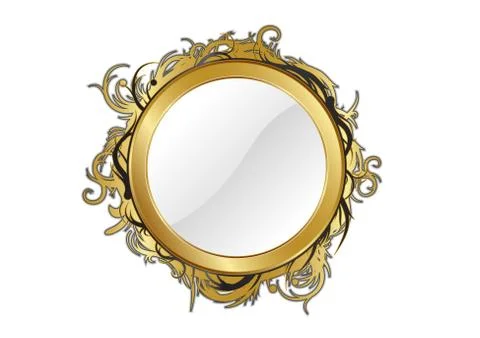 Gold mirror Illustrazione stock