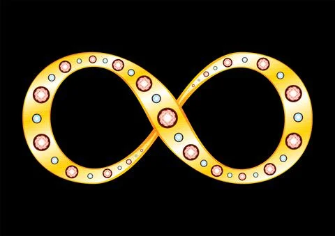 Gold Mobius strip Stock Illustration