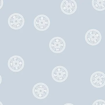 Gold money line seamless pattern Stock Illustration