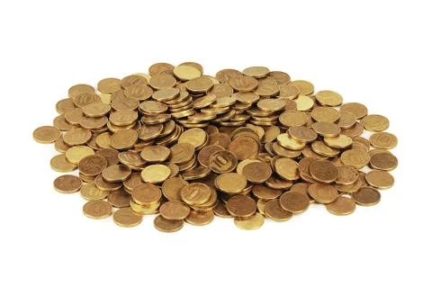 Gold money stack macro Stock Photos