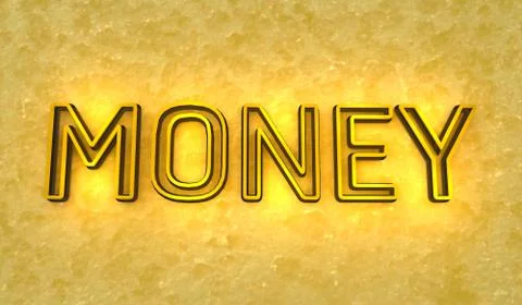 Gold money text Illustration