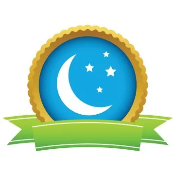 Gold moon logo Ilustração Stock