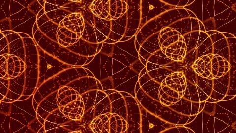 Gold motion design background with symmetrical pattern. Abstract sci-fi Stock Illustration