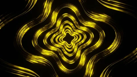 Gold Moving Spiral Patterns Background VJ Loop in 4K Stock Footage 251815652