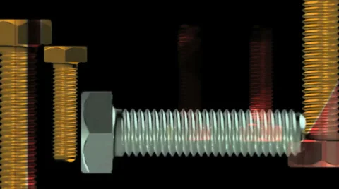 Gold multi direction Screws visual loop 720p 스톡 동영상 34903259