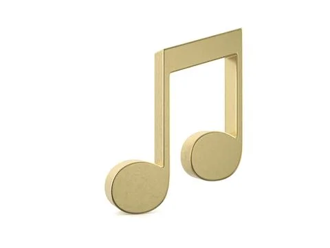 Gold music note symbol Stock Illustration