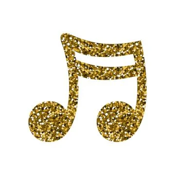 Gold musical note. イラスト素材