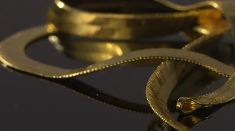 Gold Necklace 1 Stock Footage 46509351