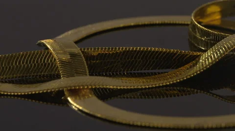 Gold Necklace 2 Stock Footage 46510122