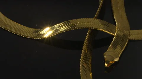 Gold Necklace overhead Stock Footage 46509787
