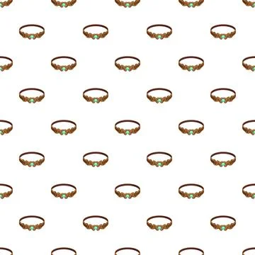 Gold necklace with turquoise stone pattern background Stock Illustration