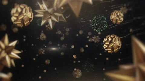 Gold New Year Abstract Background Stock Footage 229493510