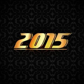 Gold new year Stock Illustration