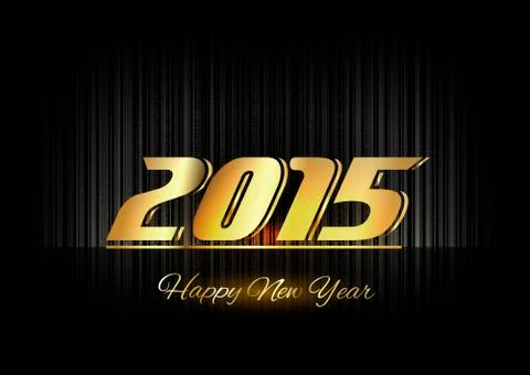 Gold new year Stock Illustration