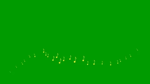 Gold notes wave green Stock Footage 220265847