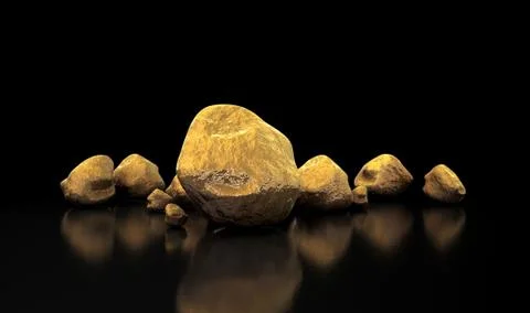 Gold Nugget Collection Stock Illustration