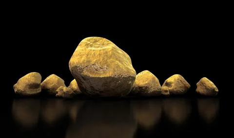 Gold Nugget Collection Stock Illustration