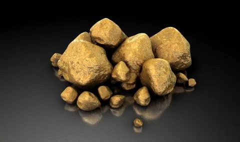 Gold Nugget Collection Stock Illustration