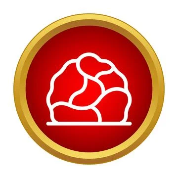 Gold nugget icon representing wealth and precious metals Stock Illustration