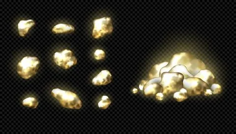 Gold nugget Stock Illustration