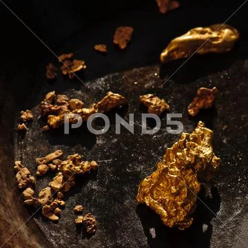 Gold nugget Stock Photos