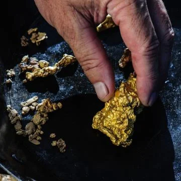 Gold nugget Stock Photos