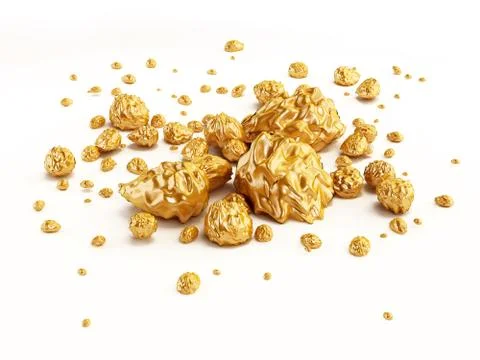 Gold nuggets Stock Illustration
