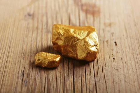 Gold nuggets Stock Photos