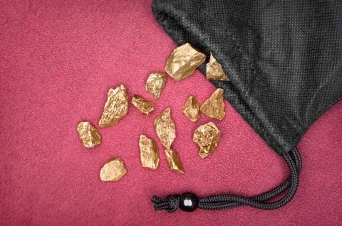 Gold nuggets Stock Photos