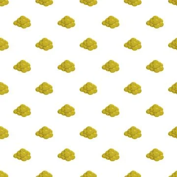 Gold nuggets seamless pattern for treasure background Stock Illustration