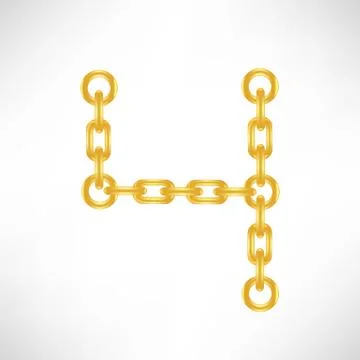 Gold Number 4 Stock Illustration