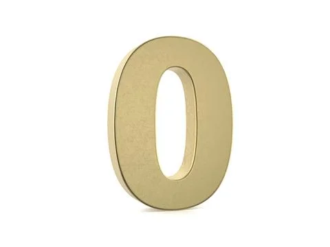Gold number zero Stock Illustration