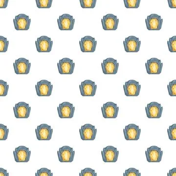 Gold ore nuggets seamless pattern mining industry Stock Illustration