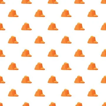 Gold ore rocky mountain vector pattern design 库存插图