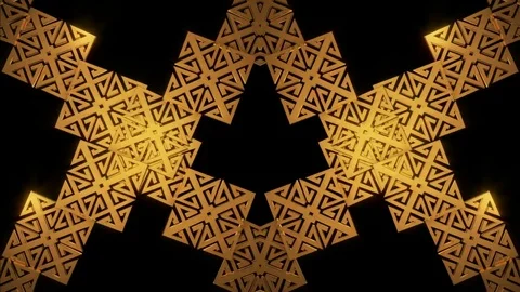 Gold Ornamental Background 5 Stock Footage 75874983