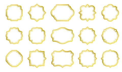 Gold ornamental label and special offer price tag Stock Illustration