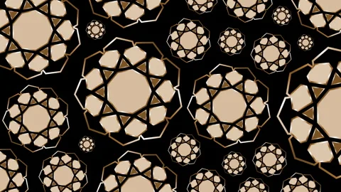 GOLD ORNAMENTAL MANDALAS PATTERN Video stock 261126655