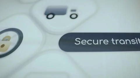 Gold padlock marks secure transit Stock Footage 344846135