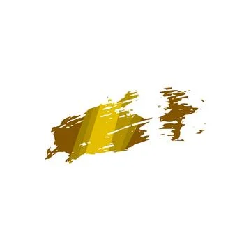 Gold paint brush stroke scratch effect Illustrazione stock