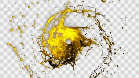 Gold Paint Dance Splash Stock Footage 201225879