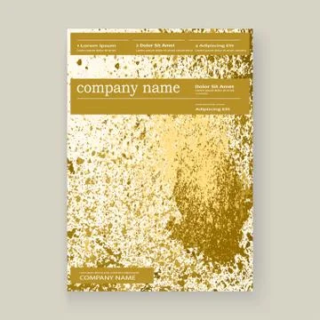 Gold paint splash, splatter explosion glitter artistic frame cov イラスト素材