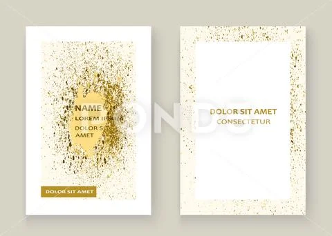 Gold paint splash, splatter explosion glitter artistic frame cov ~ Clip ...