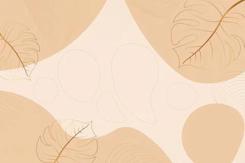 Gold palm leaf background Stock Illustration