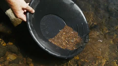 Gold panning Stock Footage 22009519