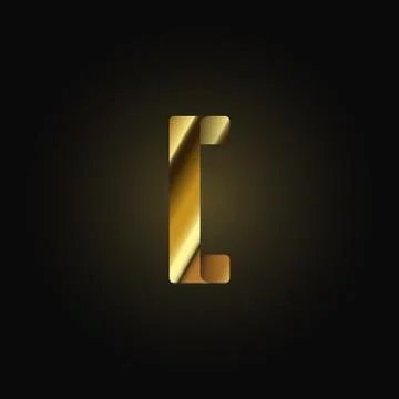 Gold paper folded character from a typeset, vector illustration イラスト素材