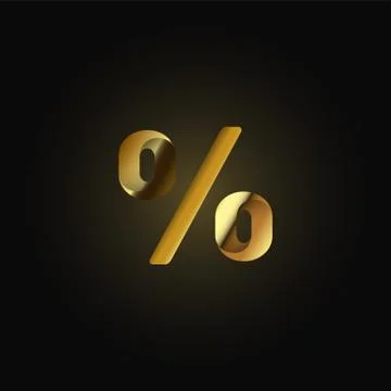 Gold paper folded character from a typeset, vector illustration 스톡 일러스트